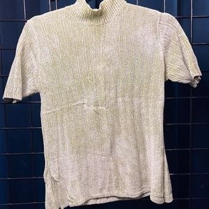 Knitted Valerie Stevens Short Sleeve Turtleneck